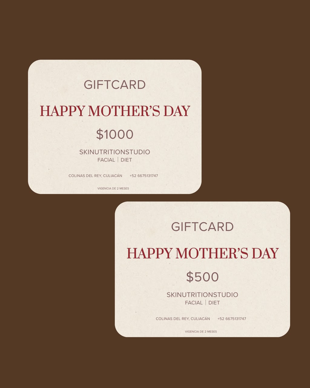 Gift Cards de $500 y $1,000 MXN
