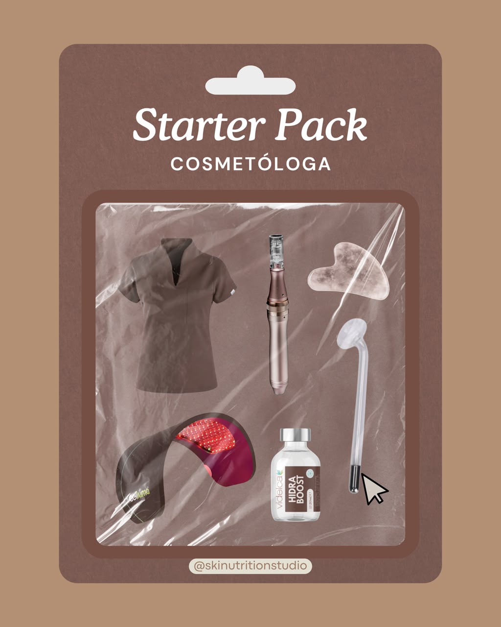 Starter Pack de cosmetóloga: dermapen, gua sha, mascarilla LED y sérum